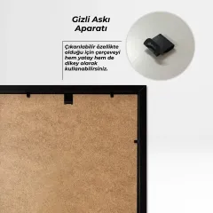 Siyah Ahşap Çerçeve