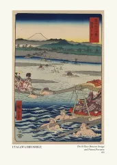 Utagawa Hiroshige - Suruga ve Totomi Eyaletleri Arasındaki Oi Nehri
