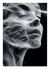Kadın Portresi Poster – Siyah Beyaz Modern Tasarım