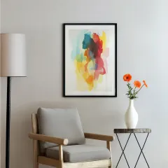 Renkli Soyut Portre Poster