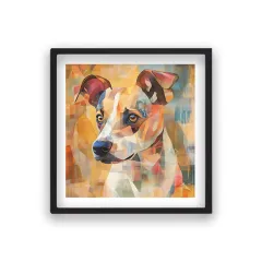 Renkli Köpek Portresi Poster