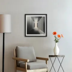 Soyut Geometrik Siyah Beyaz Poster