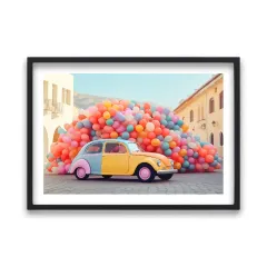 Renkli Vosvos ve Balonlar Posteri