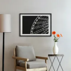 Minimal Siyah Beyaz Dönme Dolap Posteri