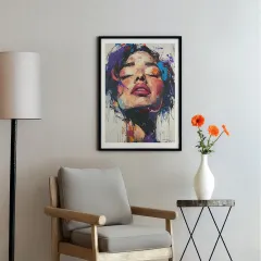 Yağlı Boya Kadın Portresi Posteri