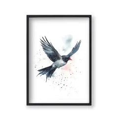 Uçan Kuş Sulu Boya Poster