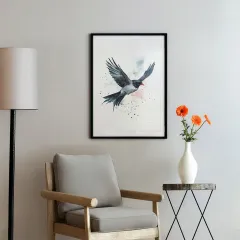 Uçan Kuş Sulu Boya Poster